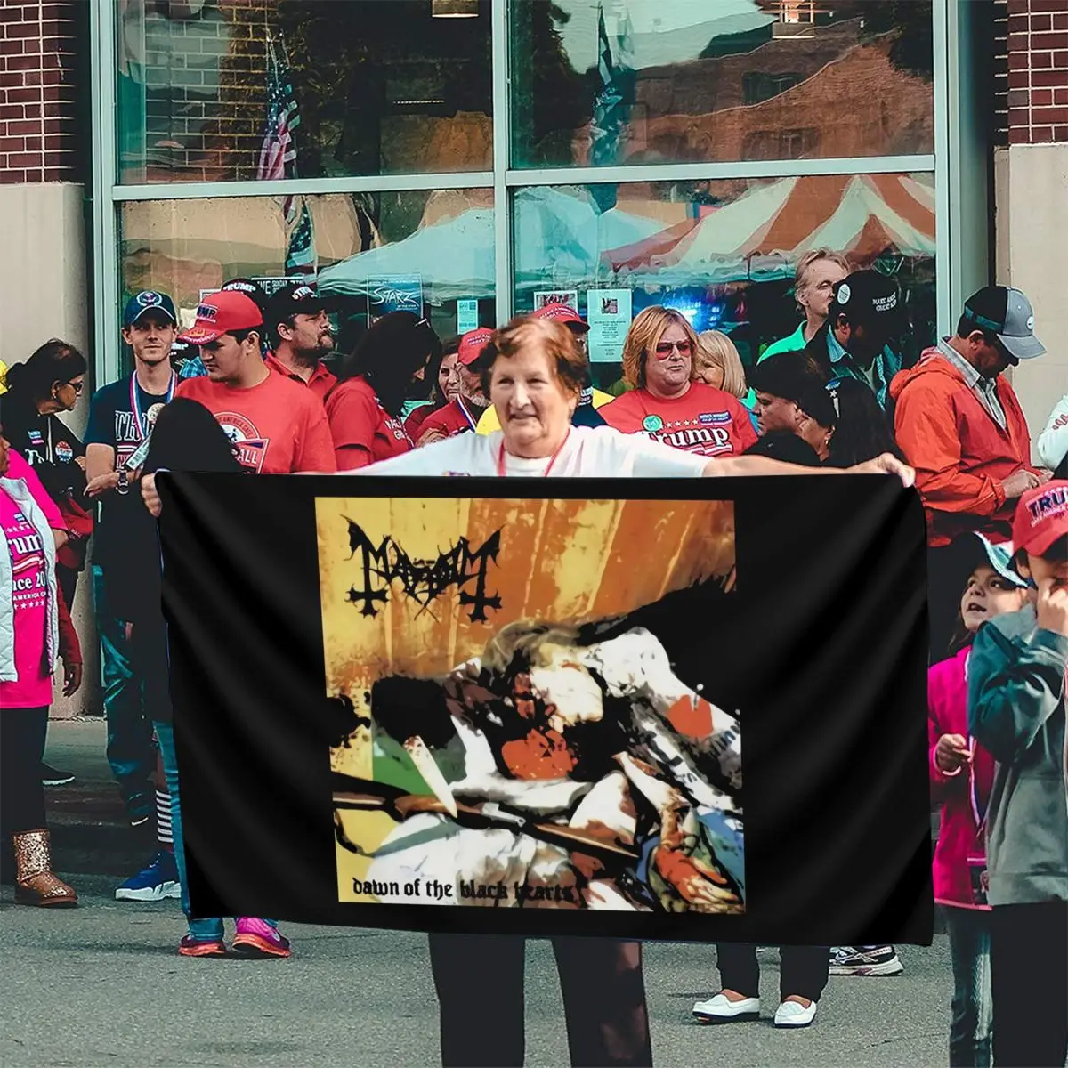 Mayhem печать рассвет черного сердца США размер от S до 3Xl Ha1 милый тренд праздник новый дизайн флаг