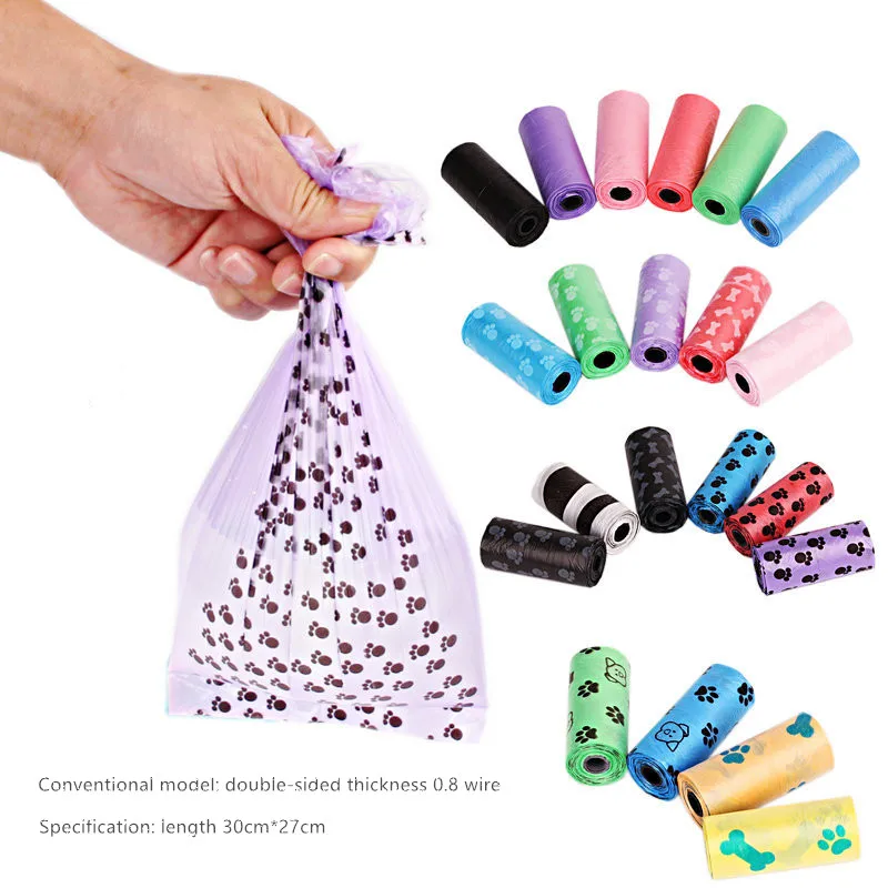 New Pet Dog Poop Bags Dispenser Collector Scoop Holder Puppy Cat Pooper Scooper Bag Small Rolls Outdoor Clean Pets Supplies