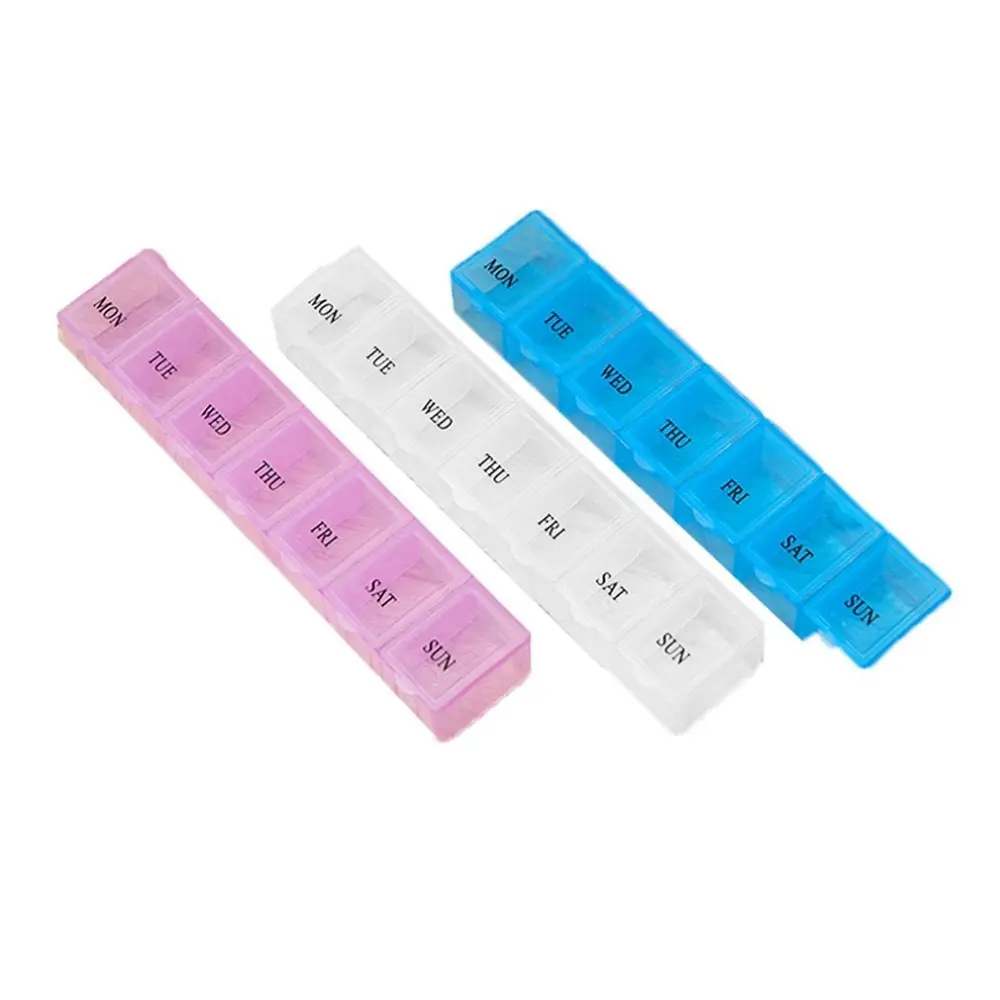 3 Màu 7 Ngày Hàng Tuần Gối Hộp Đựng Thuốc Giá Đỡ Máy Tính Bảng Sắp Xếp Lưu Trữ Hộp Đựng Ốp Lưng Hộp Đựng Thuốc Bộ Chia