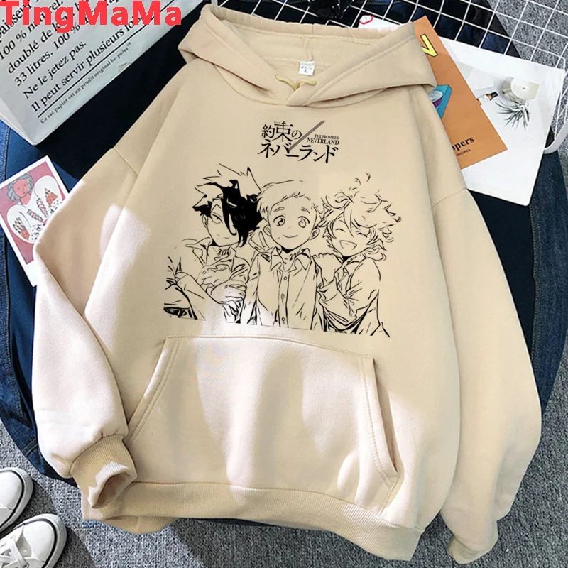 the Promise Neverland hoodies male graphic Korea anime hip hop male sweatshirts hoody 2021 plus size