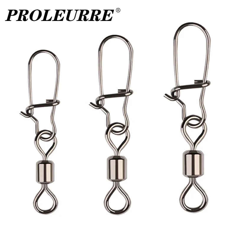 10pcs Fishing Accessories Eight-ring Connector Stainless Steel Snap Fishhook Swivels Tackle for Lure Hooks Pesca Fishing Tackle