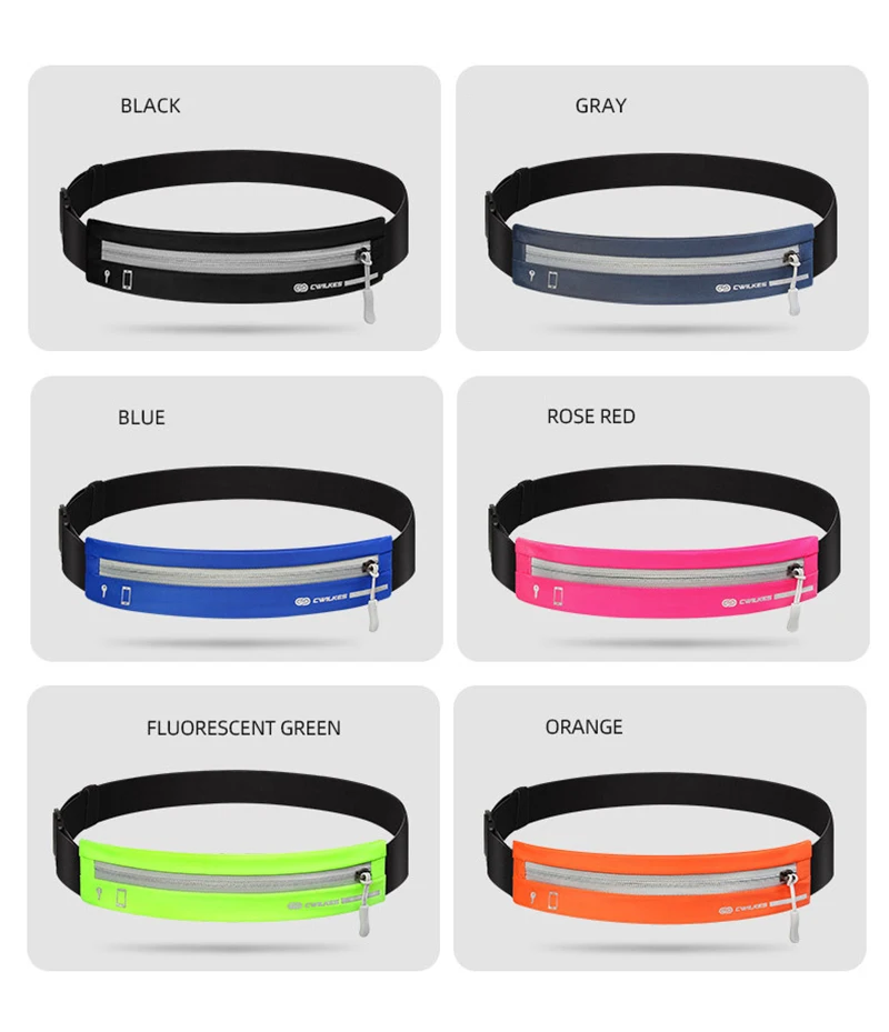 Frauen Lauf Gürtel Taille Tasche Sport Fanny Pack Wasserdicht für Telefon Männer Gym Taschen Beutel – Detail 2