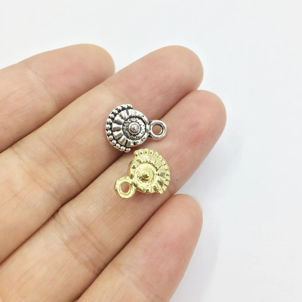 Eruifa 20pcs 10mm  Mini Drop Zinc Alloy Charms Pendant Jewelry DIY Necklace Bracelet Earrings 2 Colors