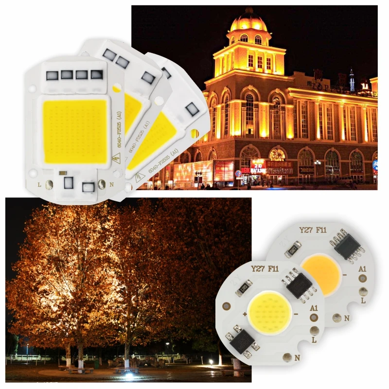 LED COB Chip Lamp 10W 20W 30W 50W 220V Smart IC No Need Driver LED Bulb 3W 5W 7W 9W for Flood Light Spotlight Diy Lighting