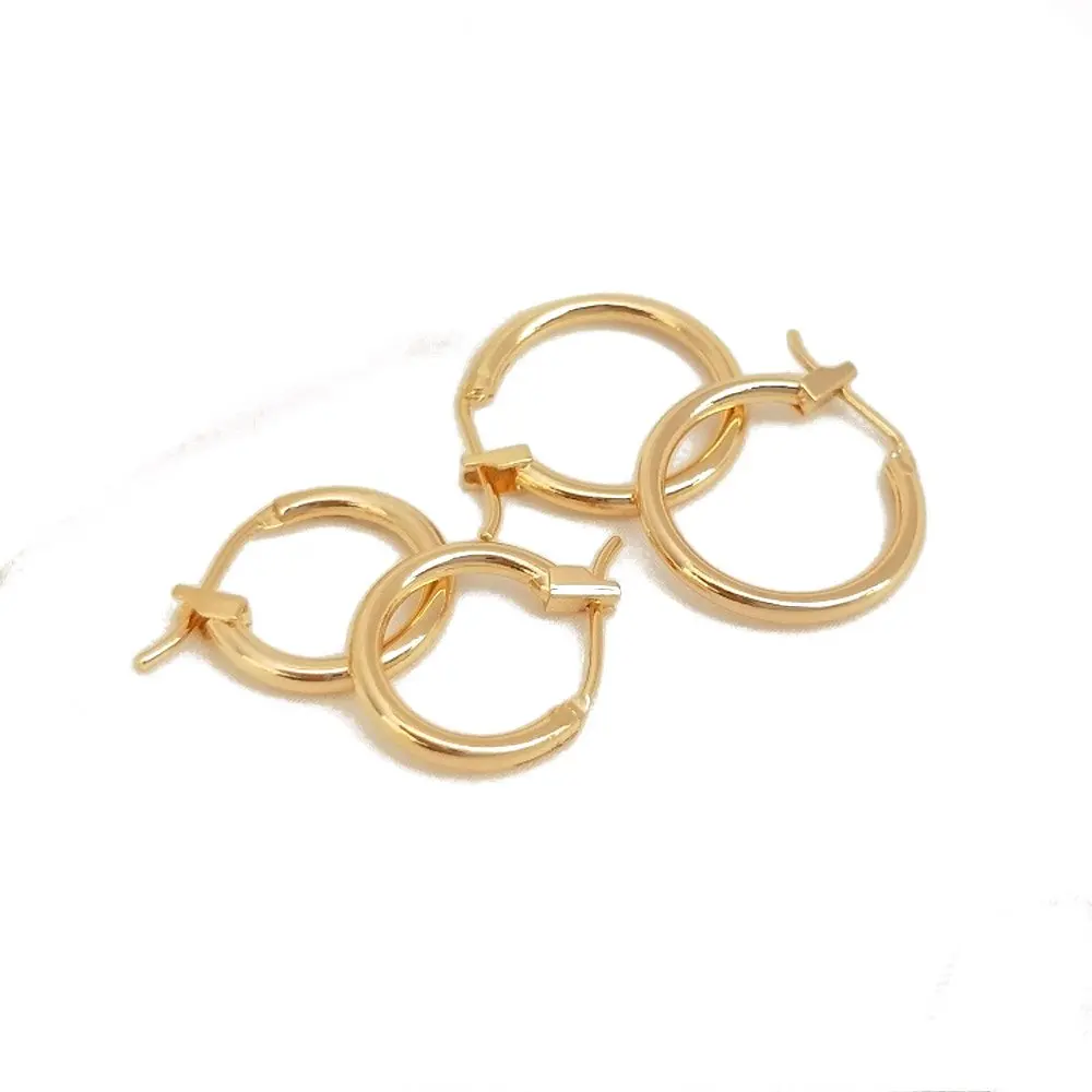 4PCS Ear Stud DIY Earrings 14K Gold Plated for Jewelry Findings Making Supplies Handmade Brass Superior Quality Accessories