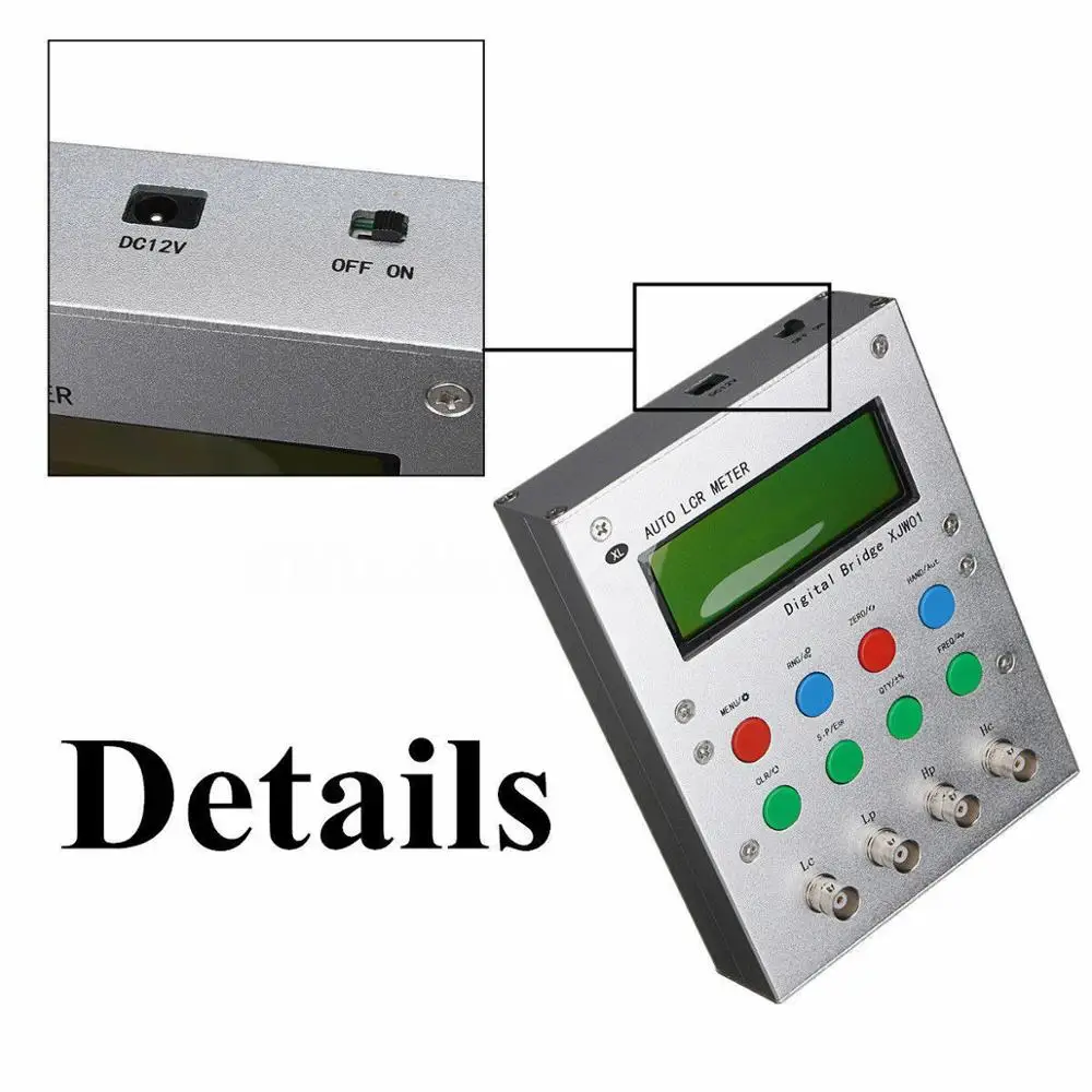 XJW01 digital bridge 0.3% L/CR tester resistance, inductance, capacitance, ESR Meter, finished product. with Metal case