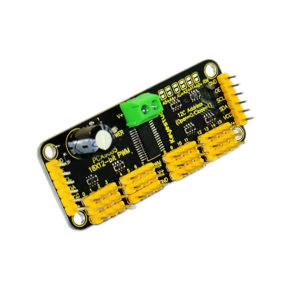 Keyestudio 16-Channel Servo Drive Board with12-BIT PWM-12C Interface PCA9685 for Arduino / Raspberry Pi