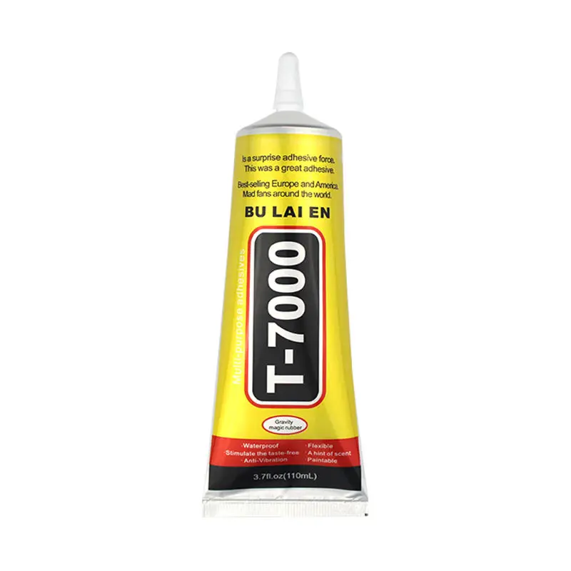 T-7000 110ml Black Super Liquid Glue Phone Screen Glass Borders Repair Sealant Epoxy Resin Advertising LED Light Strip Bond Tool