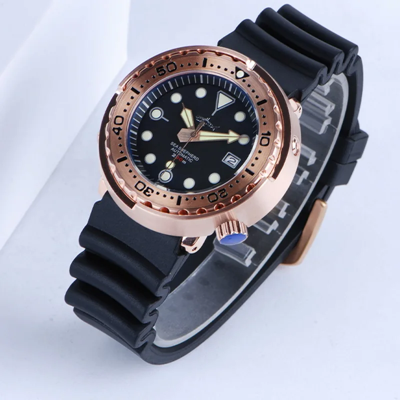 Heimdallr Men Dive Watch 47mm Tuna Automatic Mechanical Wristwatch 20ATM Waterproof C3 Luminous NH35 Sapphire Mirror