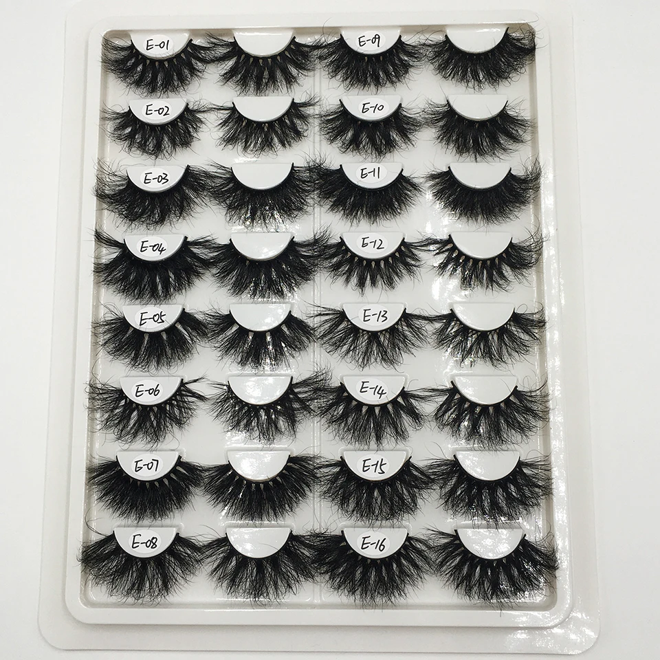 Lashes Mink 25mm Wholesale Eyelashes 4/10/30/50 Pairs Wispy Messy Fluffy Mink Lashes Makeup Mink Eyelashes