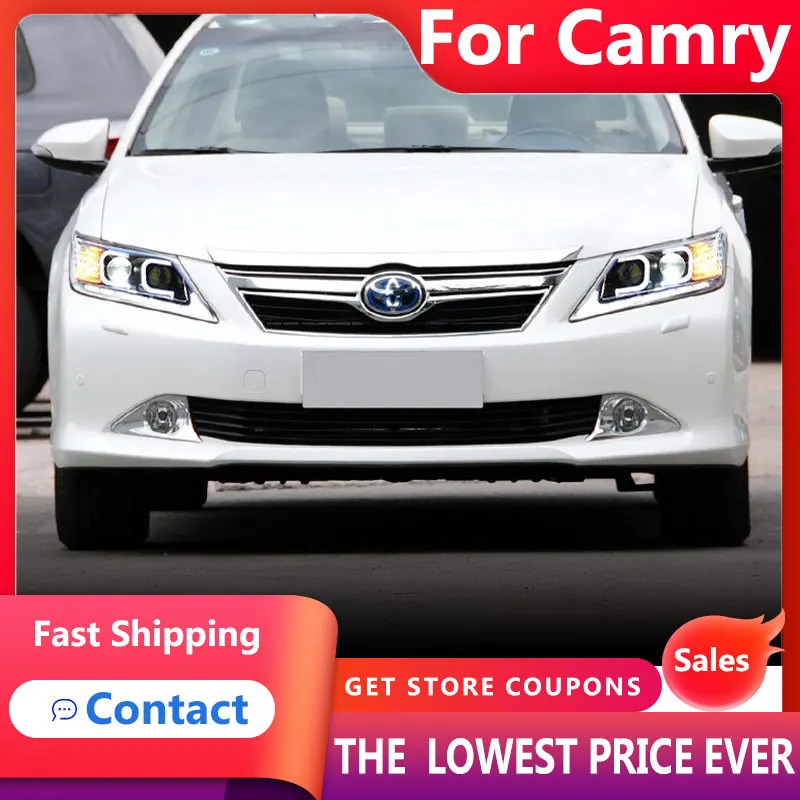 

HANA для Toyota Camry фары 2012-2014 Camry V50 светодиодный ные фары DRL Hid фары ангельские глазки Биксеноновые аксессуары