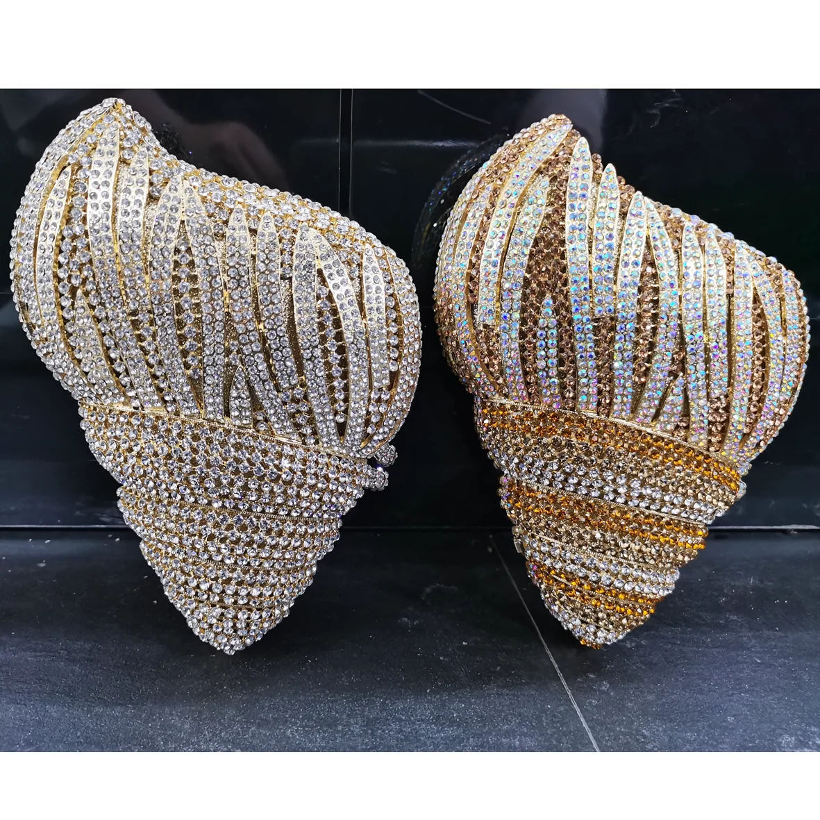 

Luxury Crystal Bags torch Shape Designer Evening Bags Gold Silver Prom Handbags banquet Clutch Bags Women Wedding Purse SM79