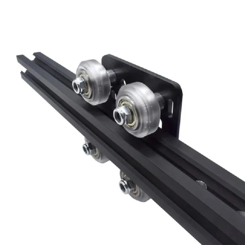 1 pz nero 2020 v-slot in alluminio anodizzato profilo estrusione 100mm-800mm guida lineare 1PC V cavalletto plat set puleggia piastra scorrevole
