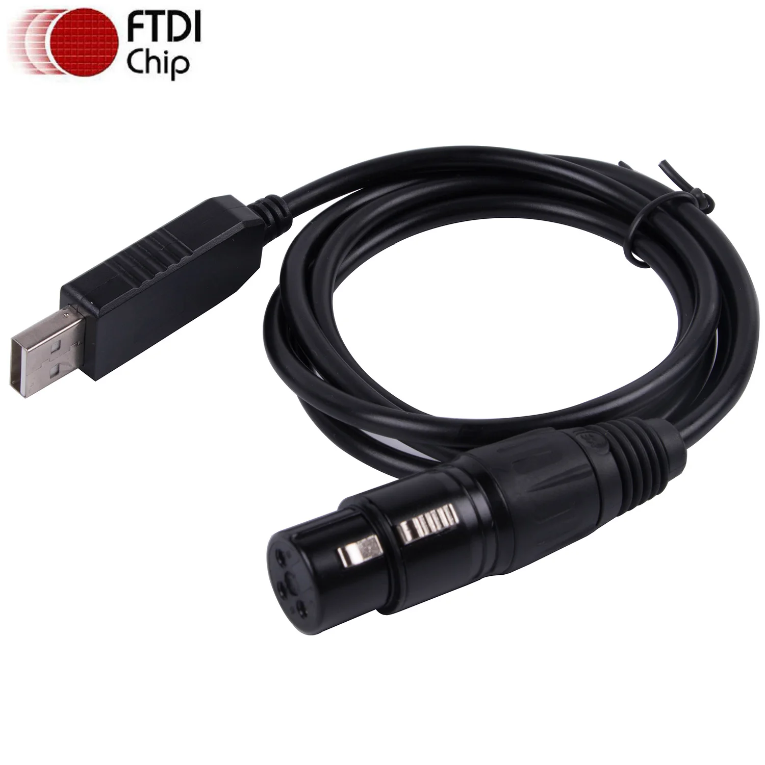 DMX To USB Converter Interface Adapter Cable Stage Lighting Effect PC Dmx Controller Dimmer USB DMX512 Signal Conversion