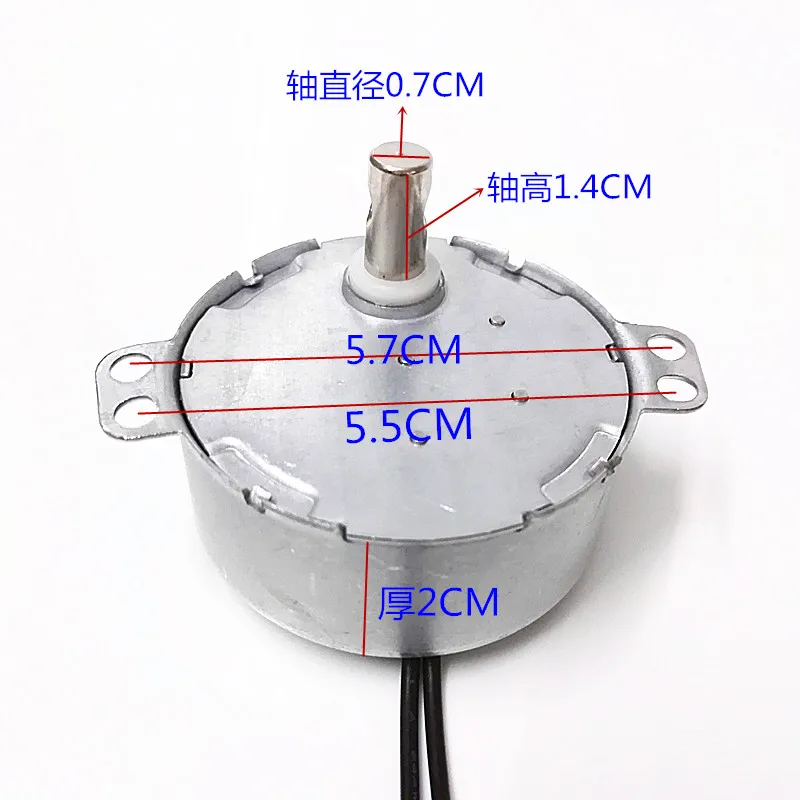 TYJ50-8 4W Synchronous Motor AC 220V-240V Speed 5/6rpm CW CCW Permanent Magnet Moter TYJ-50 Microwave Turntable Floor Fan