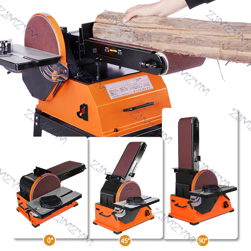 1200W 6*10 "เดสก์ท็อปเข็มขัดขัด2850Rpm ไฟฟ้าทรายกลองเครื่องบด Multi-Function งานไม้โลหะเครื่องขัด