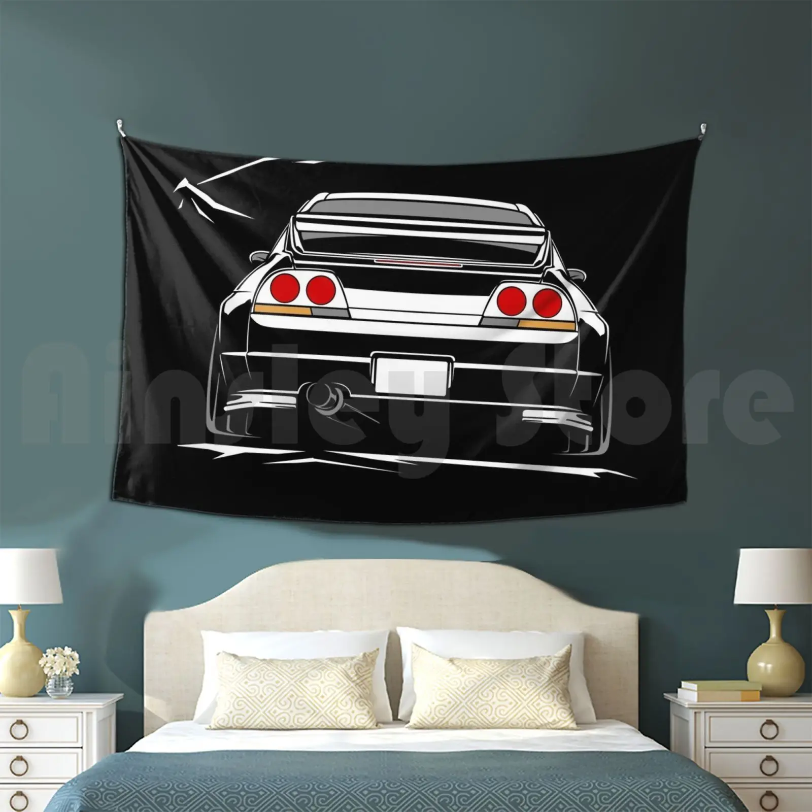 

Nissan Skyline R33 Haruna Customized Tapestry Nissan Silvia 180sx 200sx 240sx Schassis Zenki Kouki S15