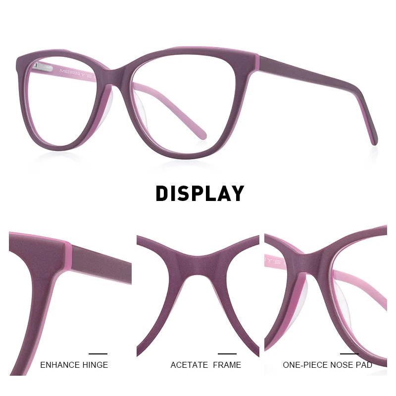 MERRYS DESIGN Girl Blue Ray Light Blocking Acetate Glasses Frames Kids Cat Eye Eyewear Children Optical Eyeglasses S7806FLG