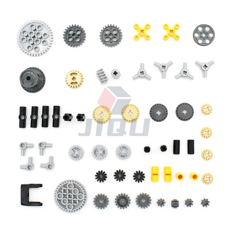 55pcs/lots MOC High-tech Series Parts Compatible with Car Model Building Blocks Set Multiple Gears Group Bricks Toys for Kid Boy