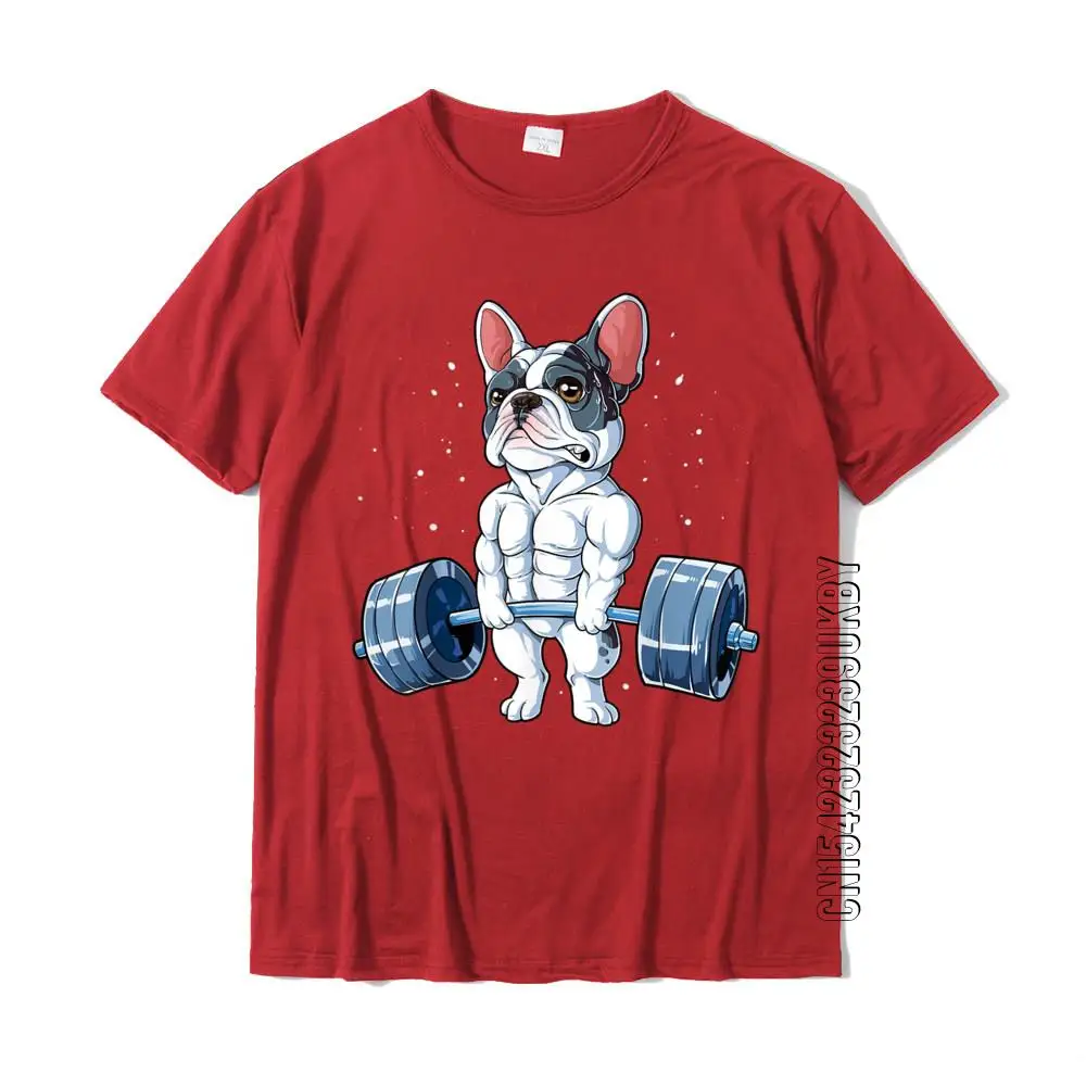 French Bulldog Weightlifting Funny Deadlift Men Fitness Gym T-Shirt TShirt Latest Cute Cotton Fabric Boy Tee Shirt Casual