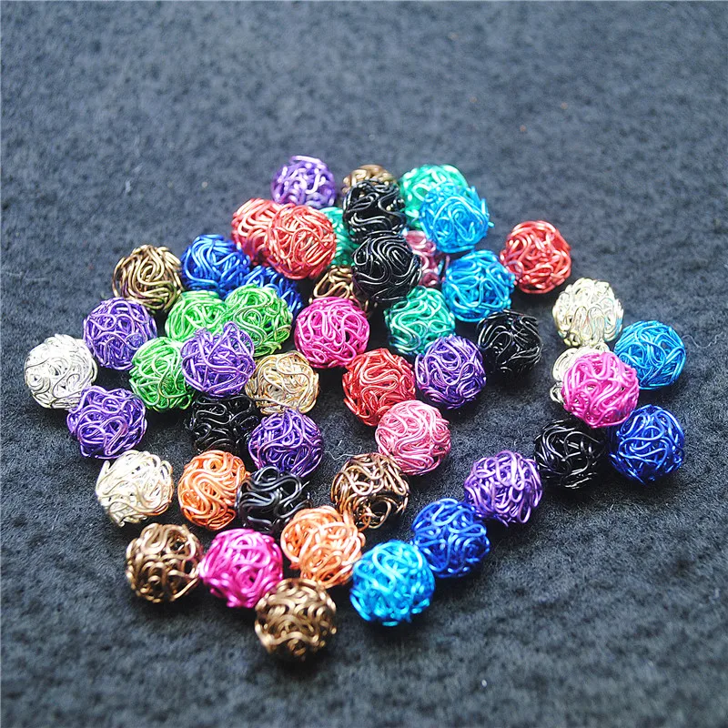 25PCS Loose DIY Metal Beads All Handmade Ball For Women'S Bracelets Making Finding Size 10MM Faster Shippings