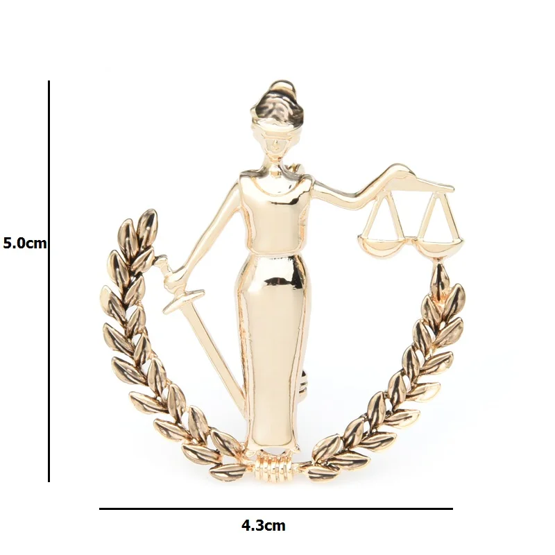 Wuli&baby Gold Color Libra Constellation Brooches Women Metal Party Banquet Brooch Pins Gifts