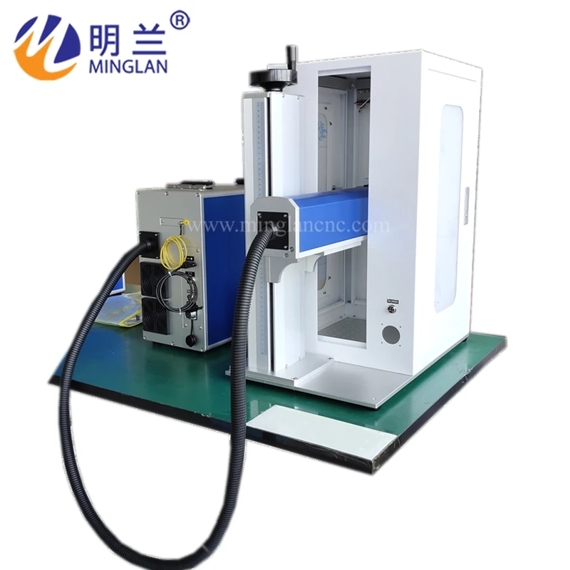 50W Encoused laser marking machine for mark metal materials