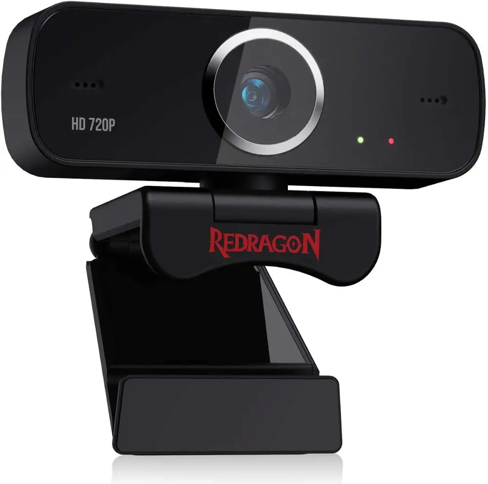 

Веб-камера Redragon GW600 720P со встроенным двойным микрофоном, вращение на 360 градусов, 2,0 USB, Skype, компьютерная веб-камера