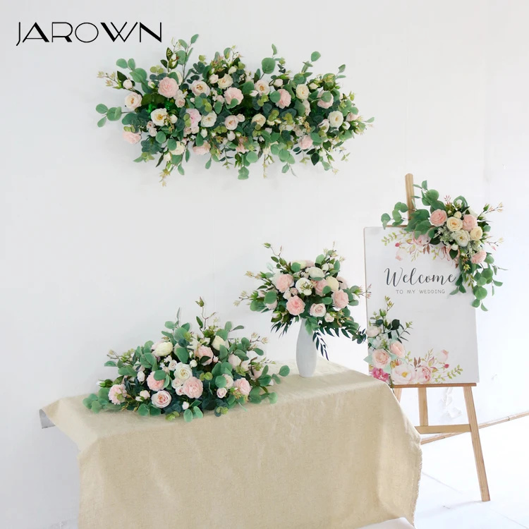 

JAROWN Wedding Flowers Table Flower Centerpiece Welcome Area Decoration Artificial Flower Row Stage Flower Chair Back Flower Set