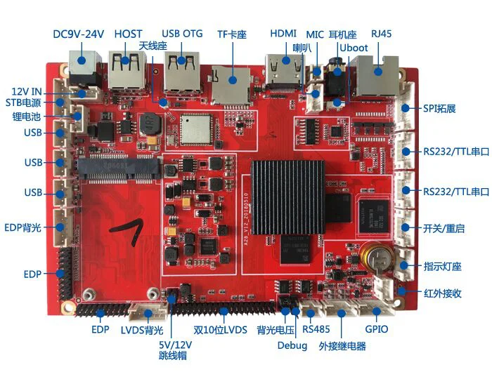 

Rk3288 face recognition industrial control board human ID visitor machine main board vending machine main board