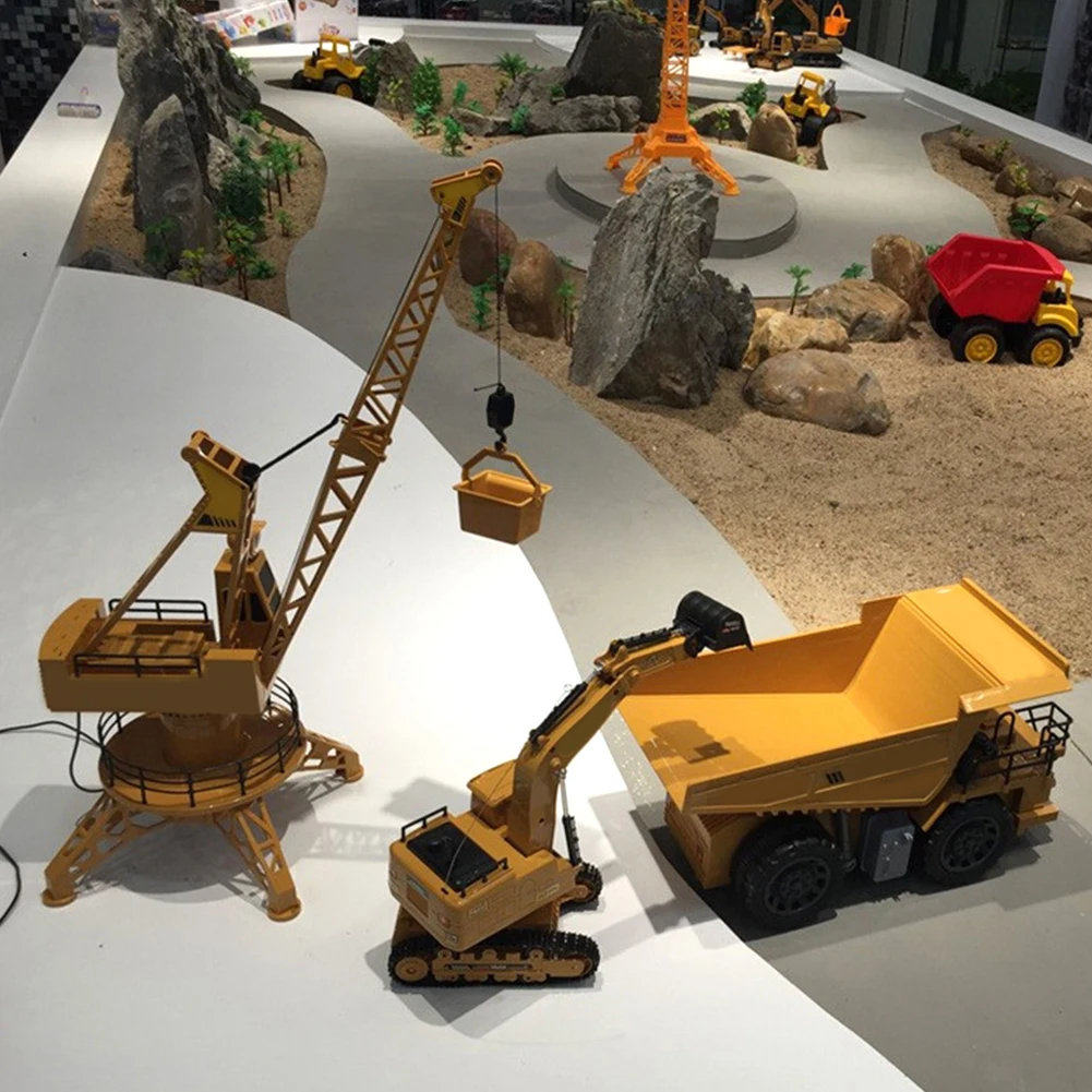 XM-6820 Electric Crane Remote Control Engineering Car Toy Tower Crane RC Big Hanging Tower Construction Truck Tractor