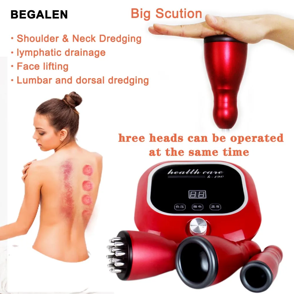 

Electric Scraping Machine EMS Fat Burner Cupping Massager Vacuum Suction Cups Ventosas Anti Cellulite Guasha Therapy Weight Loss