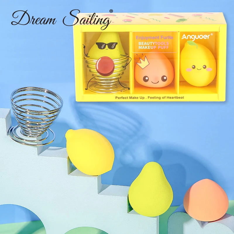 Make Up Tools 4 pcs Sponge Cosmetic Puff Cute Fruit Lemon Foundation Concealer Powder Beauty Sponge Puff Cosmetic Accessories