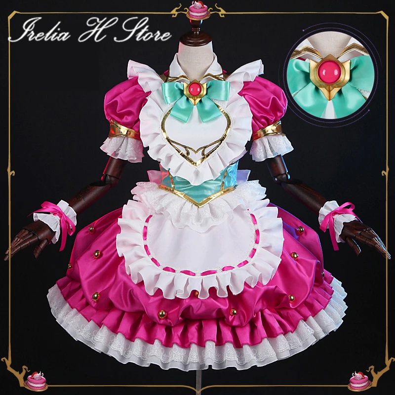 {STOCK} Irelia H Store Game LOL Cosplays Cafe Cutie Sivir Cosplay Costume Sivir New skin Lovely Maid dress female