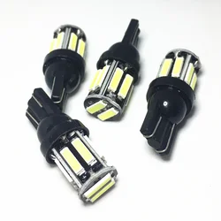 4Pcs Car License plate lamp W5W T10 LED 7020 10SMD 194 168 White Blue Motorcycle  For Clearance Lights Instrument Panel Lamp 12V