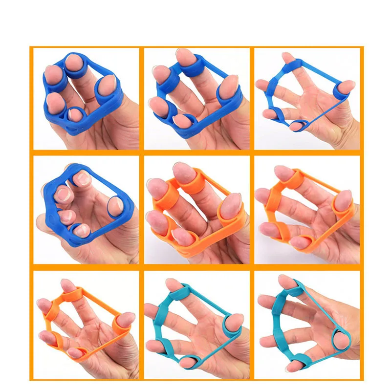 Hand Gripper Silicone Finger Expander Exercise Hand Grip Wrist Strength Trainer Finger Exerciser Resistance Bands Fitness