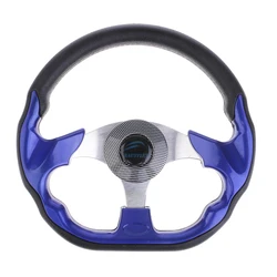 3 Spoke Marine Boat Steering Wheel with Center Cap Fits 3/4' 19mm Tapered Shaft 320/340mm Steering Wheel for Boat Vessels Yacht