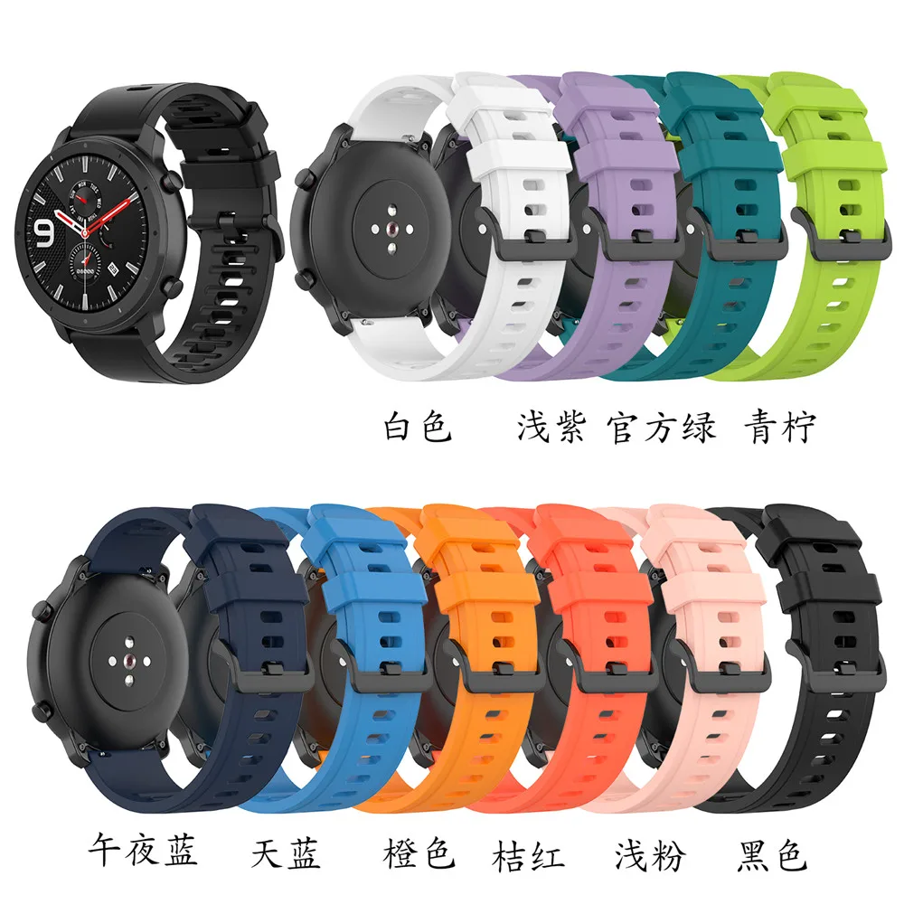 Behua pulseira de silicone para relógio samsung galaxy, correia para samsung galaxy watch 3 41mm/45mm 42mm/46mm gear s2/s3, pulseira esportiva 20mm/22mm