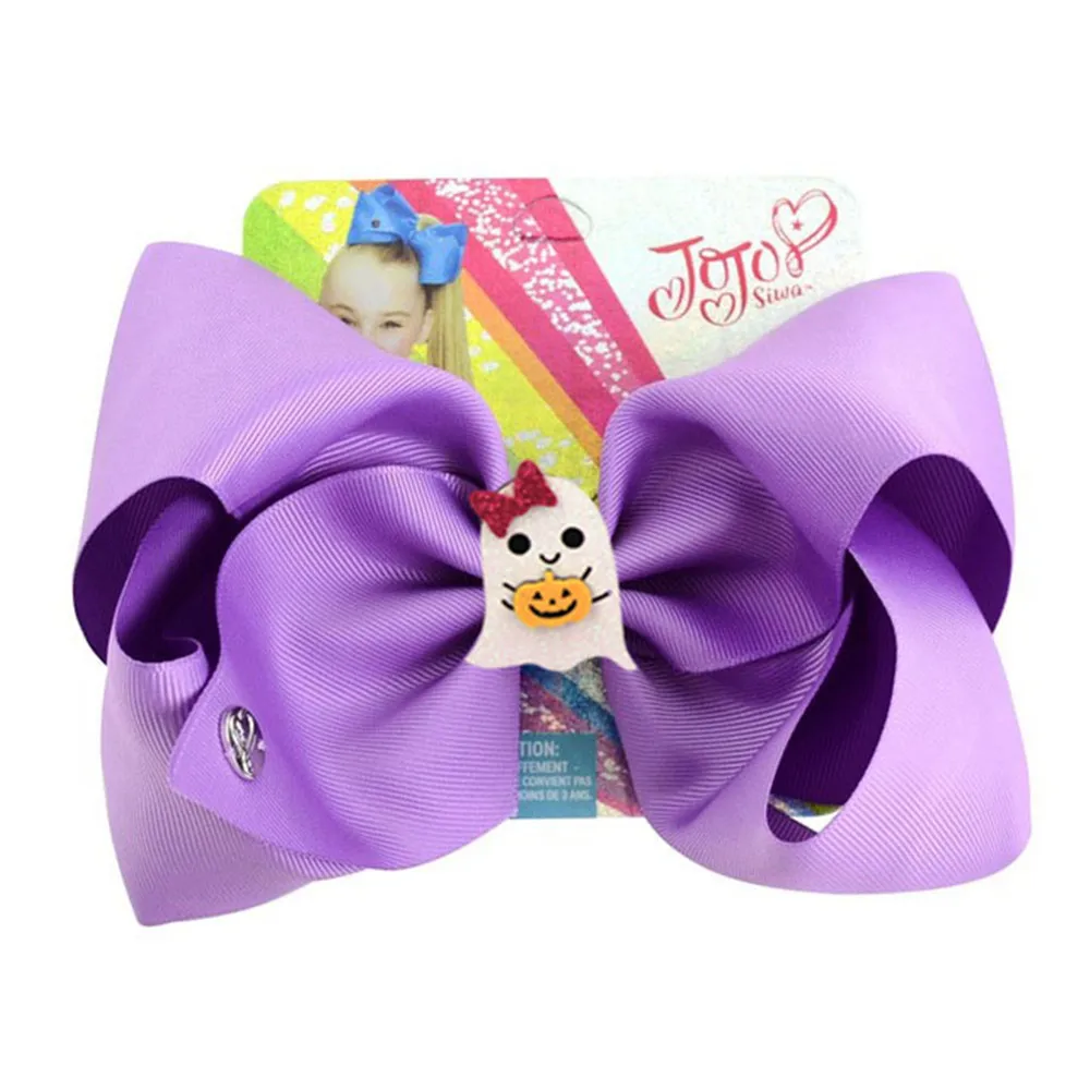 NEW 8inch  Bowknot Large Hair Bow Kids Handmade Halloween Party Hair Clip grosgrain Ribbon Knot Jumbo Hair Accessories for Girl