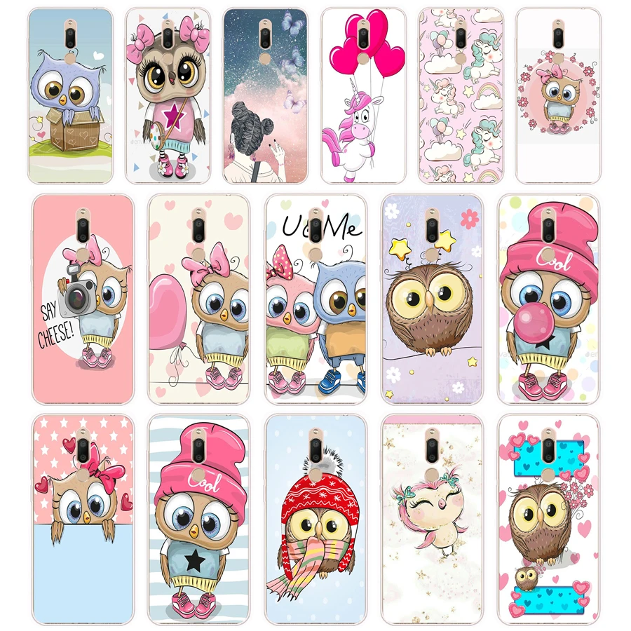 322FG Cute cartoon owl gift Soft Silicone Tpu Cover phone Case for Meizu M5 M5C M5S Note M6 M6S M6T case