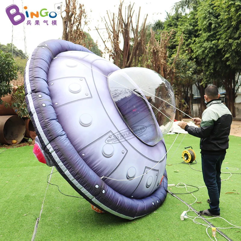 Personalized 3 Meters Inflatable Big UFO / 10 Foot Air Blown UFO Replica for Decoration Toys BG-M0257-2