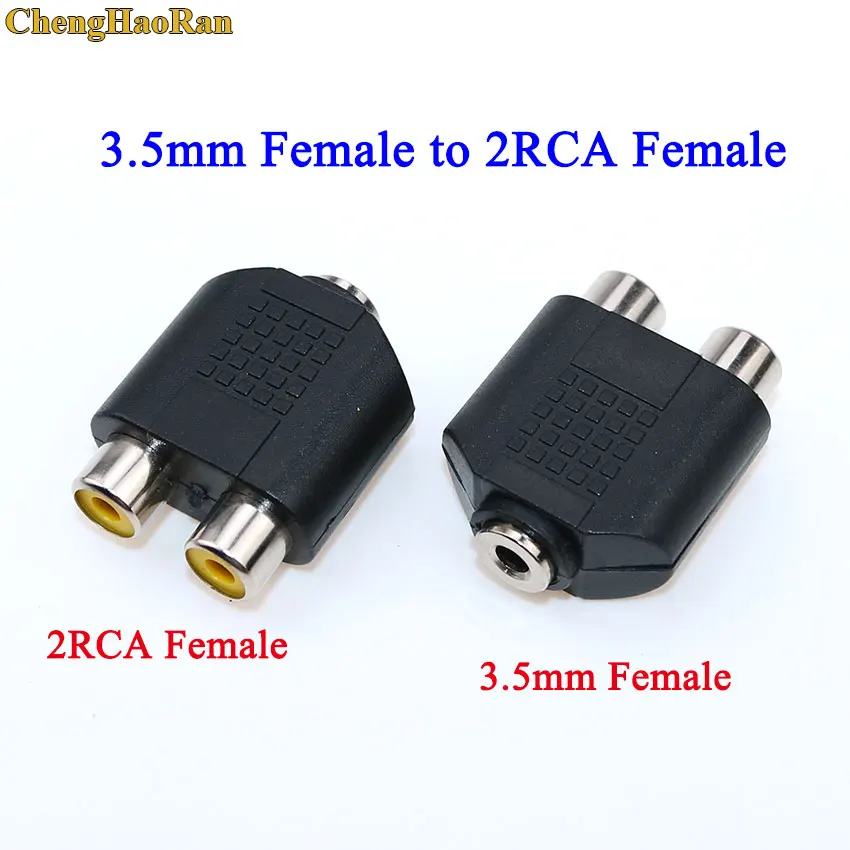 ChengHaoRan 3.5mm to RCA Stereo Female Jack Plug Adapter Headphone Y Audio Adapter RCA Male Female To 2RCA male Audio connector