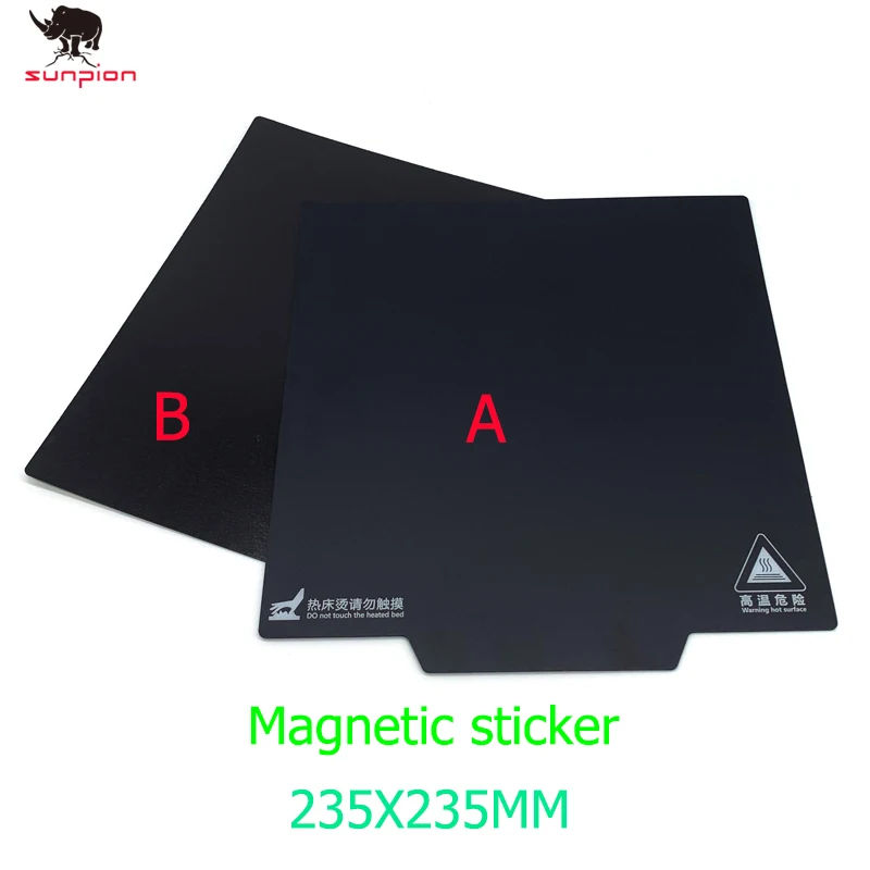 

3D Printer Parts Magnetic base Print Bed Tape 235X235mm Square Heatbed Sticker Hot Bed Build Plate Surface Flex Plate