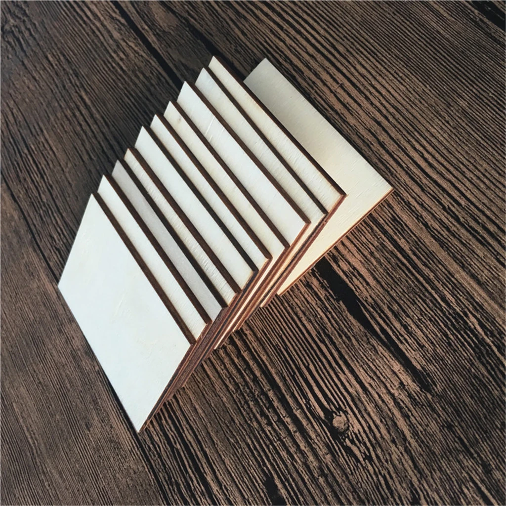 20Pieces Wood Sheets (Thickness of 3mm), Veneer Sheets for DIY Crafts/ for CNC Cutting and Wood Burning