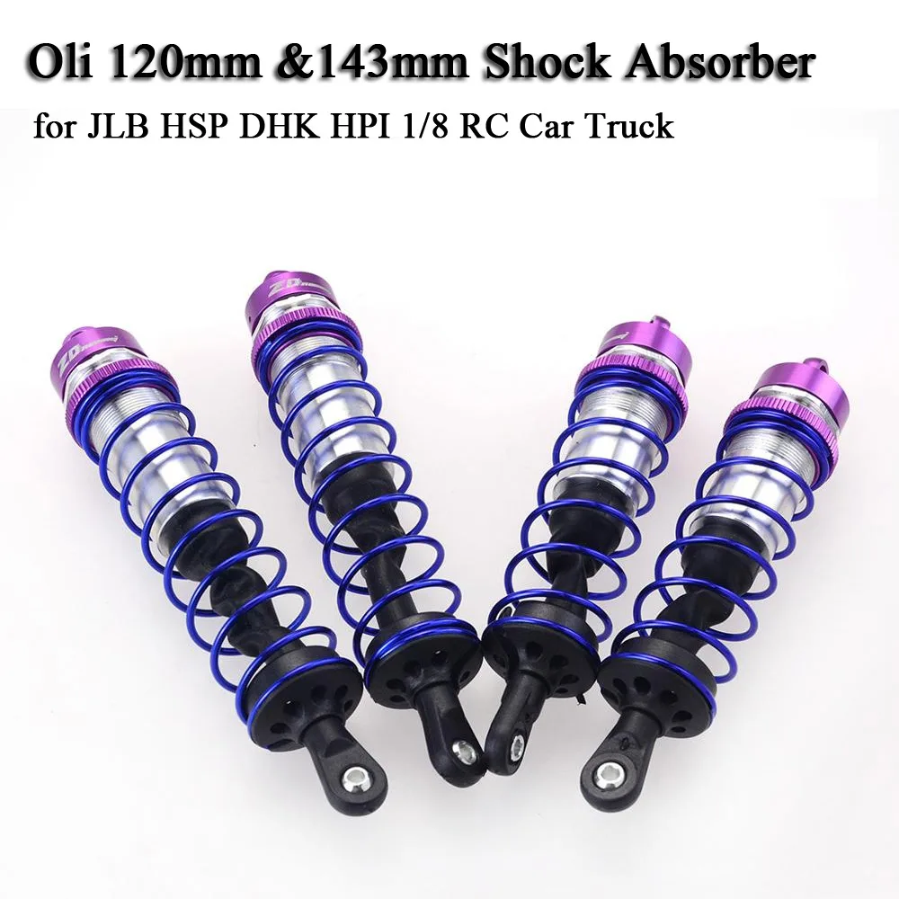 ZD Racing Omovies-Amortisseur en métal, 100% mm avant et arrière 120mm, JLB HSP DHK Gardens I Hongnor DF-Model 143 RC Car Truck, 1/8
