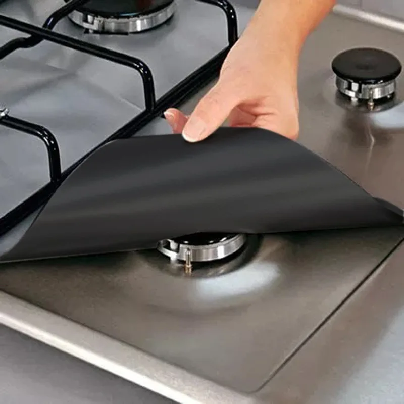 1/4PC Stove Protector Cover Gas Protect Stovetop Covers Non-Stick Coating Burner Protectors Kitchen Accessories Cooker Covering