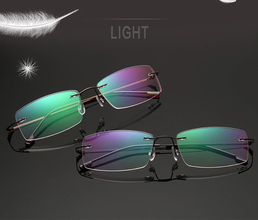 Kann Blume männer Rahmen Brillen Blau Licht Männlichen Lesebrille Titan Eyeglasse Rahmen Alte Gläser armacao oculos – Detail 1