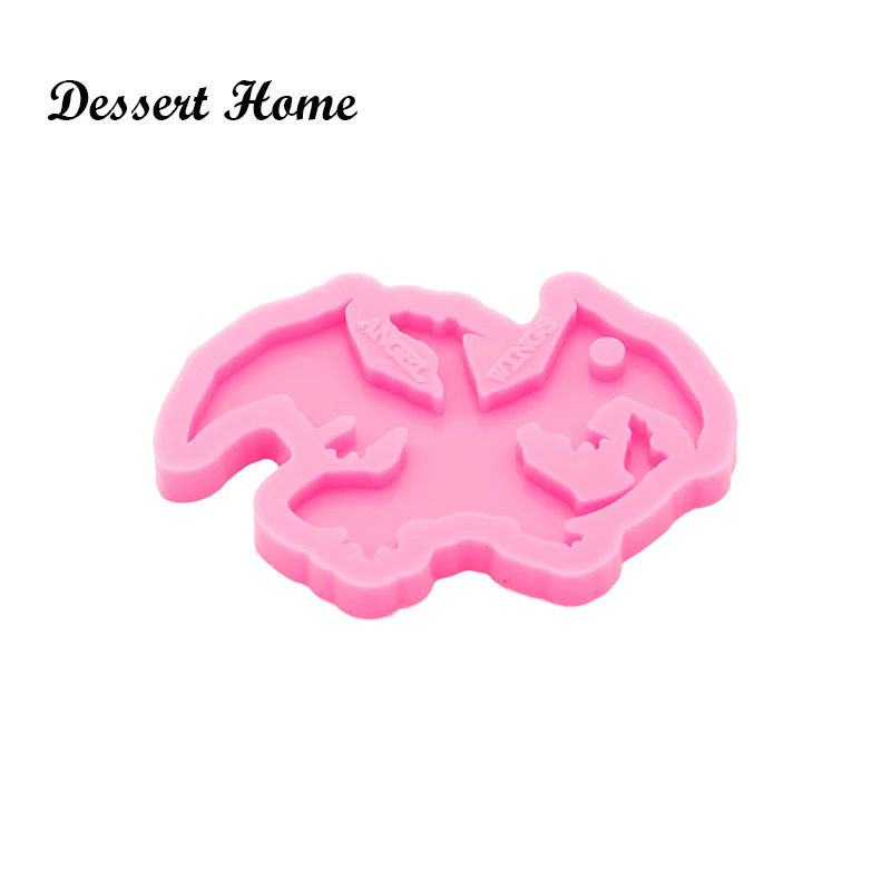 DY0630 Glossy Resin Pegasus Keychain Mold , Horse Silicone Molds for DIY Epoxy Jewellery Making, Dragon Silicon Clay Molds