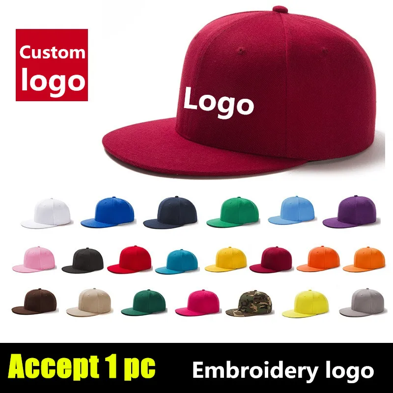 New custom logo trucker hats Snapback hats Tennis caps Sport Flat Bill casquette with LOGO