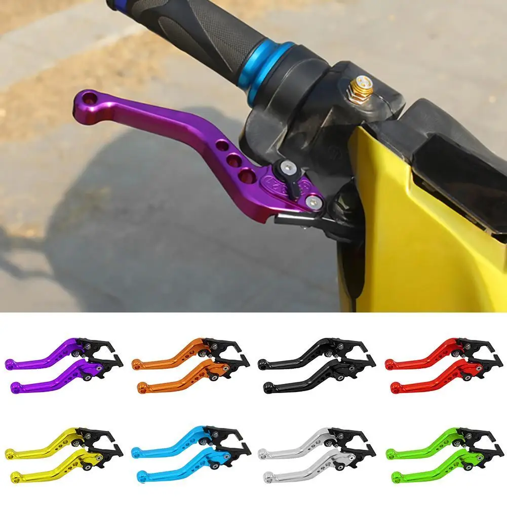 1 Pair Motorcycle Brake Lever CNC Metal Adjustable Handle Brake Lever Motorcycle Scooter Clutch Lever